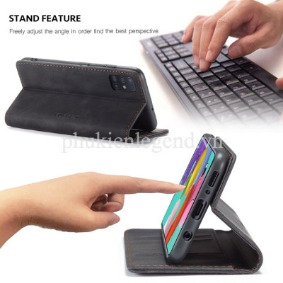 Bao da dạng ví dành cho Samsung Galaxy A51 hiệu caseme chống sốc chống va đập bụi bẩn, có ngăn đựng tiền, đựng thẻ tiện dụng - Hàng chính hãng