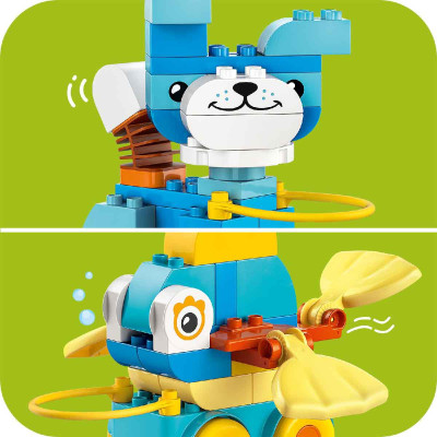 Đồ Chơi Lắp Ráp 3 Trong 1 Động Vật Đi Trên Bánh Xe LEGO DUPLO 10448 (58 chi tiết)