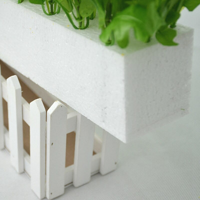 Chậu hàng rào gỗ kèm xốp cắm cây hoa giả - Size từ 30cm đến 100cm - Chậu cây, cây giả, hoa lụa trang trí nhà cửa