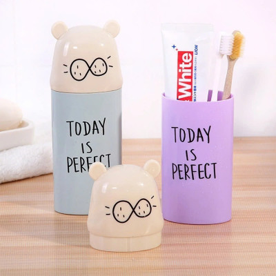 Hộp Đựng Bàn Chải, Kem Đánh Răng, Lược, Khăn Mặt  Hộp Đựng Đồ Mang Đi Du Lịch Tiện Lợi Nhiều Màu Sắc MÀU XANH