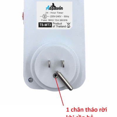 Bộ Hẹn Giờ Chạy Cơ, Phích Cắm Hẹn Giờ, Hàng Thái, Tự Động Bật Tắt 24h Trong Mọi Ngày, Tiện dụng và Bền Bỉ, Takyhome 8617