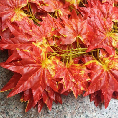 Cành lá phong giả - 1 cành - 5 Nhánh - 25 Lá - Size từ 55cm đến 65cm - Cành lá phong đỏ làm cây trang trí - Cây giả, hoa lụa Decor trang trí nhà cửa