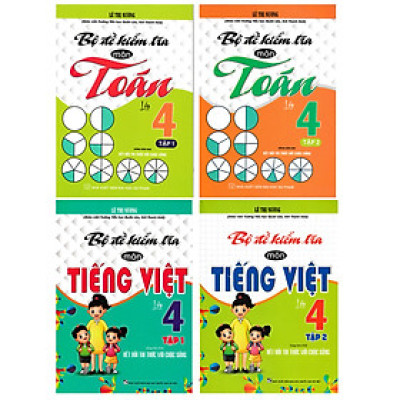 Combo Bộ Đề Kiểm Tra Môn Toán + Tiếng Việt Lớp 4 (Dùng Kèm SGK Kết Nối Tri Thức Với Cuộc Sống) (Bộ 4 Cuốn) _HA