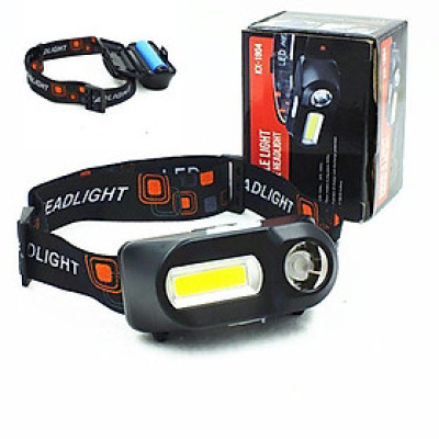 Đèn Đội Đầu Double Light 1804 2 Bóng Siêu Sáng Dùng Pin Sạc