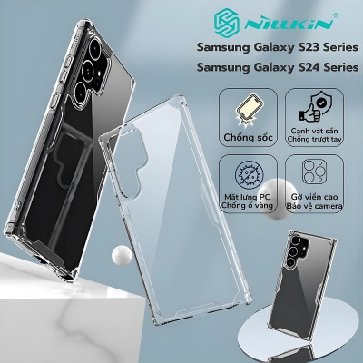 Ốp lưng TPU chống sốc cho Samsung Galaxy S25 Ultra , S25 Plus , S25 hiệu Nillkin Nature TPU Pro Case - hàng nhập khẩu