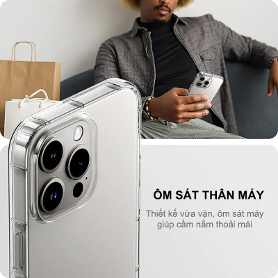 Ốp lưng dẻo cho iPhone 15 Pro Max | 15Pro, ốp trong chống sốc TOTU – Hàng chính hãng