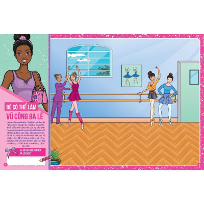 Sách - Barbie 12 Nghề Nghiệp Để Bé Khám Phá - Sách Dán Hình Với Hơn 170 Sticker - Tân Việt Books