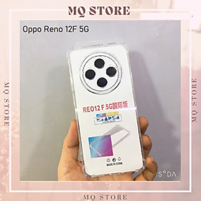 Ốp lưng cho Oppo Reno 12F 5G dẻo trong TPU chống sốc 4 góc cạnh ( Hàng chính hãng)