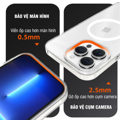 Ốp lưng cứng chống ố sạc từ tính dành cho iPhone 12 / 13 / 14 / 15 / 16 / 12 Pro / 12 Pro Max / 13 Pro / 13 Pro Max / 14 Plus / 14 Pro / 14 Pro Max / 15 Plus / 15 Pro / 15 Pro Max / 16 Plus / 16 Pro / 16 Pro Max - Hàng chính hãng