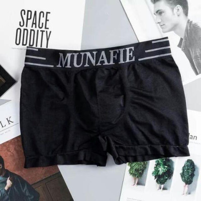 Bộ 3 quần lót nam boxer Munafie hàng dệt kim cao cấp (Có túi zip) - Quần sịp đùi boxer - WS21