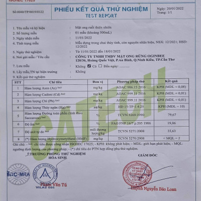 Mật ong ruồi và Mật ong rừng U Minh - Combo 2 Chai 300ml, Mật ong khai thác tự nhiên, không nuôi, OGINBEE