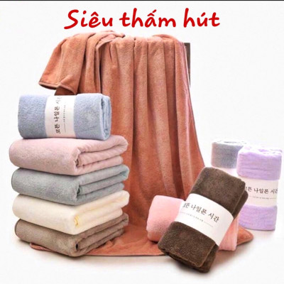 Khăn tắm bông Hàn Quốc cuộn tròn , mềm mại cao cấp , thấm hút nhanh , loại lớn 70 x 140cm nhỏ gọn rất tiện dụng