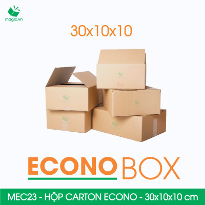 MEC23 - 30x10x10 cm - Combo 20 thùng hộp carton trơn siêu tiết kiệm ECONO