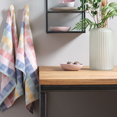 Bộ 2 khăn bếp cotton  | JYSK Kamelia | nhiều màu |  R50xD70cm