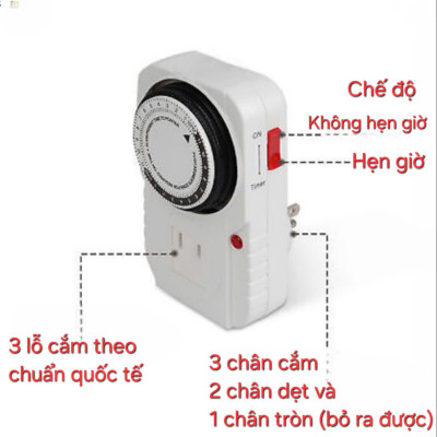 Bộ Hẹn Giờ Chạy Cơ, Phích Cắm Hẹn Giờ, Hàng Thái, Tự Động Bật Tắt 24h Trong Mọi Ngày, Tiện dụng và Bền Bỉ, Takyhome 8617