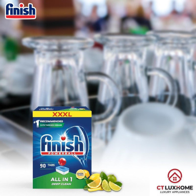 Viên rửa chén bát Finish All In One 90 viên hương chanh 