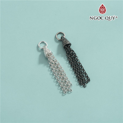 Charm bạc dây xích tua rua treo - Ngọc Quý Gemstones