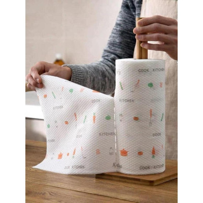 Combo 5 Cuộn Khăn Giấy Thấm Dầu Trái Cây Nhiều Hình Có thể tái sử dụng