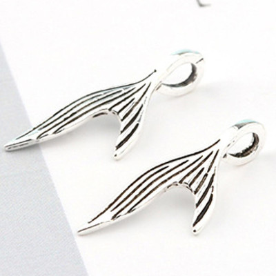 Combo 6 cái charm bạc đuôi cá treo - Ngọc Quý Gemstones