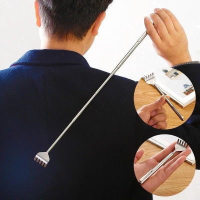 Cây gãi lưng inox bàn tay inox gãi lưng gấp gọn có thể điều chỉnh độ dài đến 50cm Massage Máy Massage