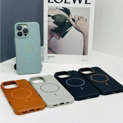 Ốp Lưng Da Likgus Beaty Viền Dẻo Chống Sốc Hỗ Trợ Sạc Không Dây Magnetic Cho Iphone 16 Pro Max / 15 Pro Max - Hàng chính hãng