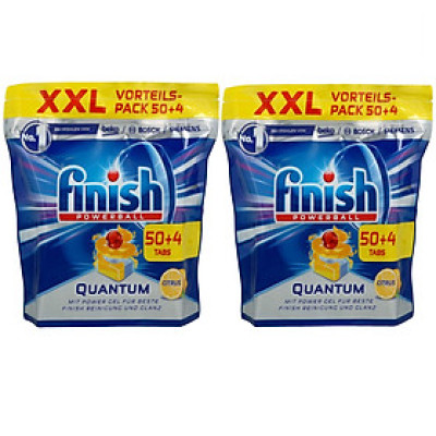 Combo 2 túi viên rửa bát finish quantum  54 viên dùng cho máy rửa bát