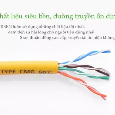 Ugreen UG30642NW103TK 10M màu Vàng Cáp mạng LAN CAT5E UPT - HÀNG CHÍNH HÃNG