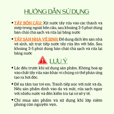 Nước tẩy rửa bồn cầu Hữu cơ diệt khuẩn Ecocare với tinh chất Sả chanh 1L