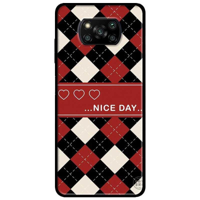 Ốp lưng dành cho Xiaomi Poco X3 mẫu Nai Day Đỏ Đen
