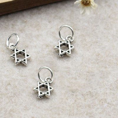 Combo 3 cái charm bạc hình ngôi sao 6 cánh treo - Ngọc Quý Gemstones