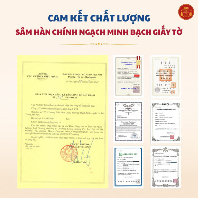 Hộp 150 Grams Hồng sâm 6 năm nguyên củ khô Daedong Korea (6 đến 10 củ)