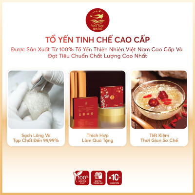 Tổ yến Tinh chế cao cấp 50 gram Yến Việt Tinh Hoa - Hàng chính hãng