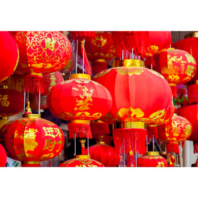 Đèn lồng trang trí ngày Tết - Size từ 30cm đến 50cm - Cây giả, hoa lụa Decor trang trí nhà cửa