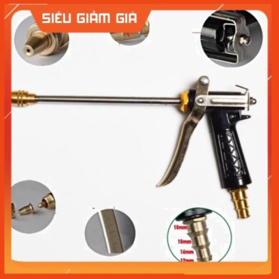 Bộ dây vòi xịt nước rửa xe, tưới cây . tăng áp 3 lần, loại 3m, 5m 206318Iđầu đồng, cút+ tặng túi đựng bút