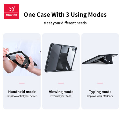 Ốp lưng dành cho iPad Gen 10 2022 10.9 inch  hiệu XUNDD có chân dựng, lưng trong viền màu chống ố, chống sốc, bảo vệ camera cao cấp - Hàng chính hãng