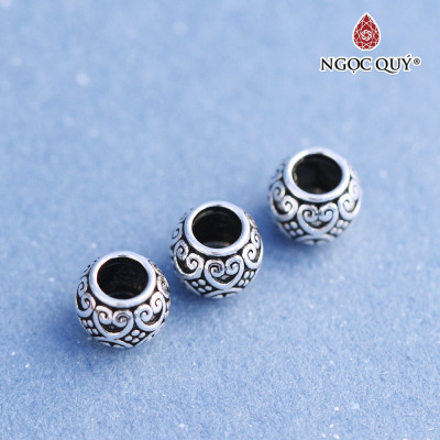 Charm hạt họa tiết trái tim - Ngọc Quý Gemstones