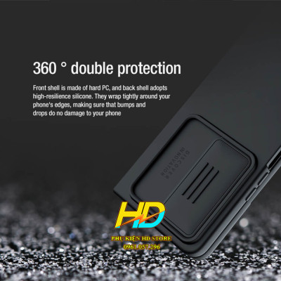 Ốp Lưng Bảo Vệ Camera Dành Cho SamSung Z Fold4 5G Chính Hãng Nillkin CamShield Silky Chống Sốc, Có Nắp Trượt Bảo Vệ Camera - Hàng Chính Hãng