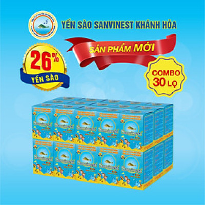 [Combo 30 lọ] Nước Yến sào Sanvinest Khánh Hòa dành cho trẻ em lọ 62ml - S211