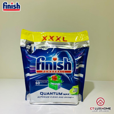 Viên rửa chén bát Finish Quantum Max loại 36 viên, 60 viên - Hàng chính hãng 