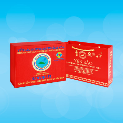 Hộp quà tặng Yến sào Sanvinest Khánh Hòa chính hiệu tinh chế 50g - Q550