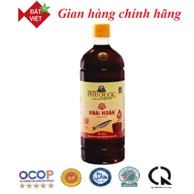 Nước mắm Khải Hoàn Phú Quốc 30-40-43 độ đam thùng 12 chai nhựa 1 lít