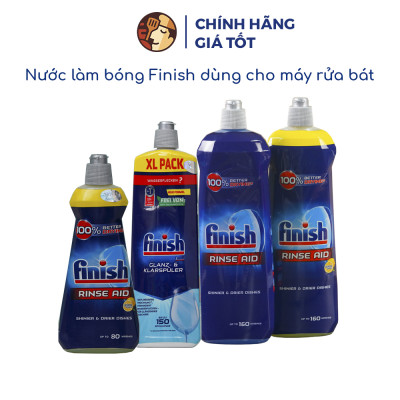 Nước làm bóng chén bát Finish các size, nhập khẩu chính hãng, dùng cho máy rửa bát