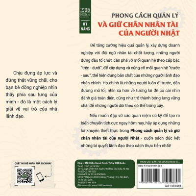 Sách  Phong Cách Quản Lý Và Giữ Chân Nhân Tài Của Người Nhật  Tầm Nhìn Lãnh Đạo