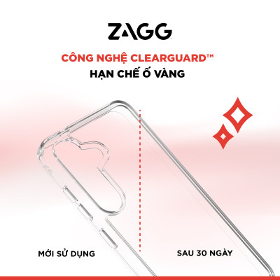 Ốp lưng bảo vệ ZAGG Crystal Palace Lite cho Samsung S25 Ultra chống ố vàng, va đập và trầy xước_ Hàng Chính Hãng