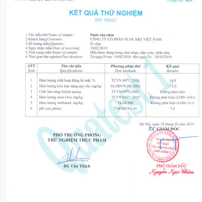 Nước Rửa Chén Hữu Cơ Bồ Hòn Và Tinh Dầu cam 500ml thương hiệu Ecocare
