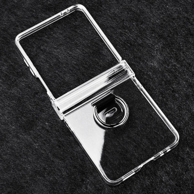 Ốp lưng chống sốc trong suốt kèm iring cho Samsung Galaxy Z Flip 7 5G hiệu Likgus Cover Ring (chất liệu cao cấp, thiết kế iring chống rơi rớt) - hàng nhập khẩu