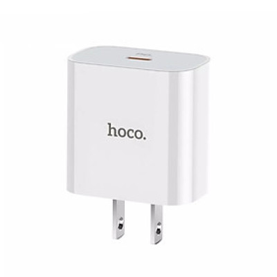 Củ sạc nhanh 3A/ PD20W Hoco C76 Plus chuôi dẹt 1 cổng Type-C chất liệu chống cháy cao cấp - Hàng chính hãng