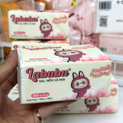 Combo 10 bịch giấy ăn Labubu loại 1 - 300 tờ - 4 lớp / 1 gói siêu mềm mại siêu dai , thiết kế nhỏ gọn , có thể mang theo an toàn và tiện lợi