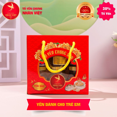 Lốc 6 Hũ Yến Cho Bé Nhân Việt Kids 30% Yến Giúp Bé Ăn Ngon, Cao Lớn 70ml/Hũ