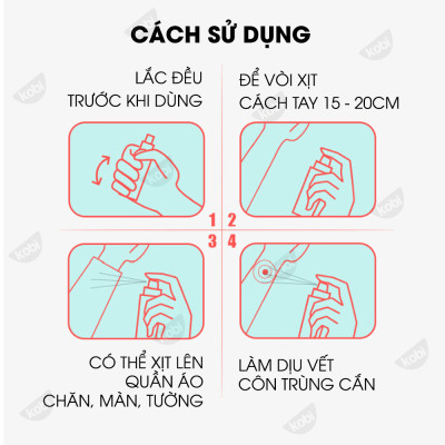Xịt Tinh Dầu Đuổi Muỗi Sả Chanh Kobi Giúp Chống Muỗi, An Toàn Cho Bé - 100ml